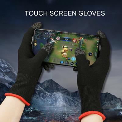 2Pcs Gaming Touch Screen Gloves Breathable Lightweight Warm Thin Sweat-proof Multifunctional Mobile Game Gloves