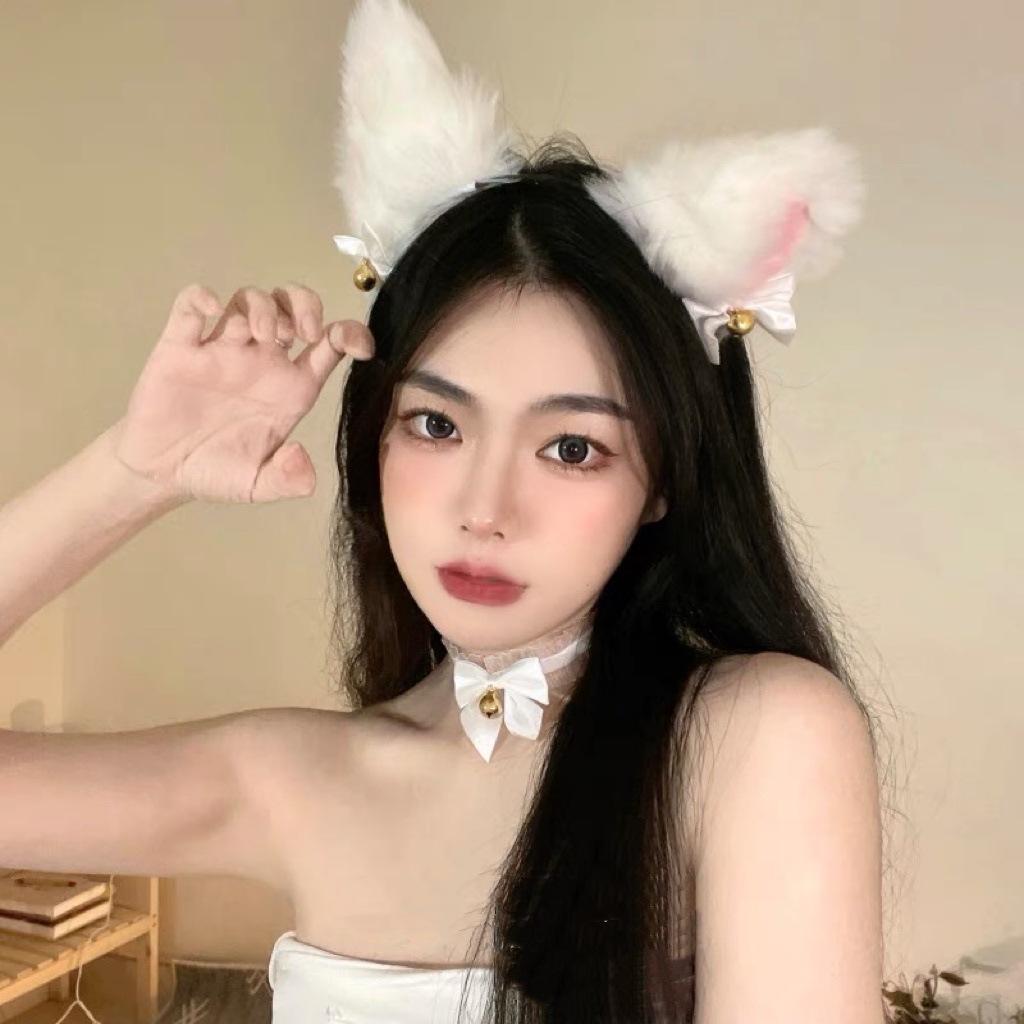 Cat Ear Bell Headband & Hairpin Set - Festive Headdress