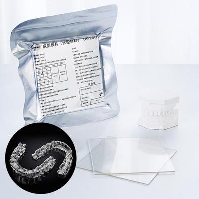 Hojas de presión para formación de vacío Dental, película blanca de belleza cuadrada, Material termoplástico suave de laboratorio Dental de 1mm y 2mm