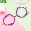 Stylisch Modebewusst 2 Stück / Paar Passende Partnerarmbänder Liebhaber Entzückendes Herz Magnet Armband Valentinstag Armband Anziehen BrazaleteMode