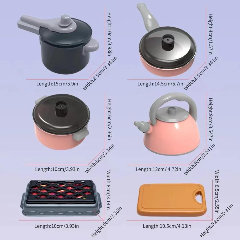 Kids Kitchen Toys Set 92 PCS Play Kitchen Accessories Kit with Play Pots Pretend Food Cooking Toy Toddler Girls Boy Gift