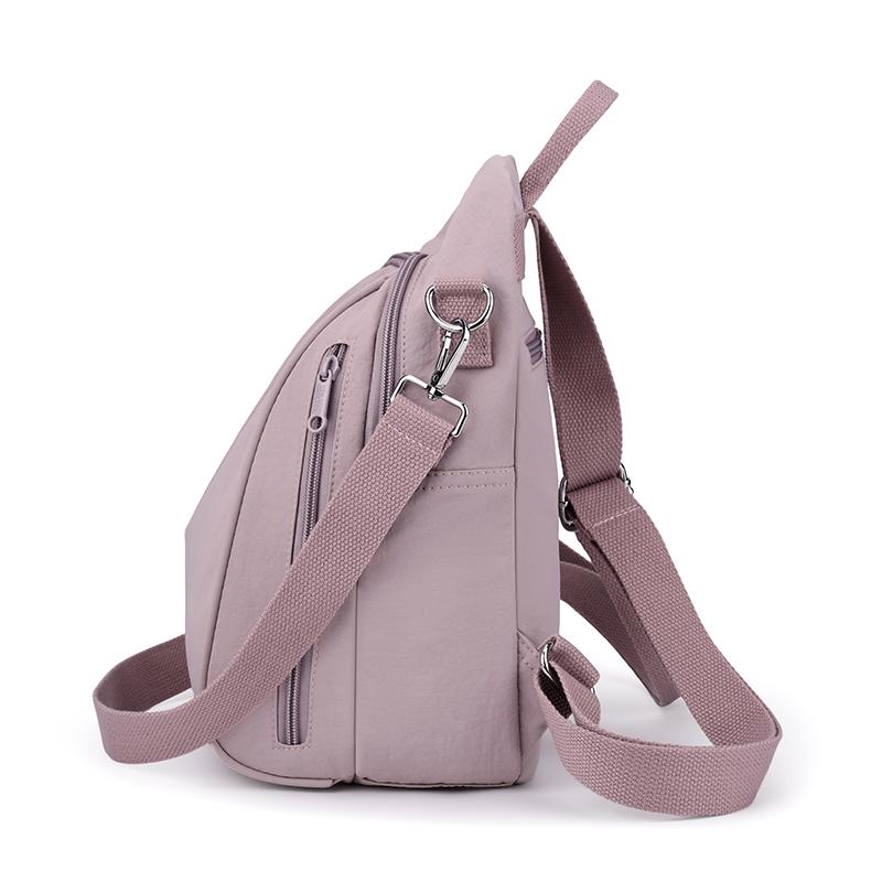 Einfarbiger Damenrucksack Große Kapazität Reiserucksack Leichte Nylontasche