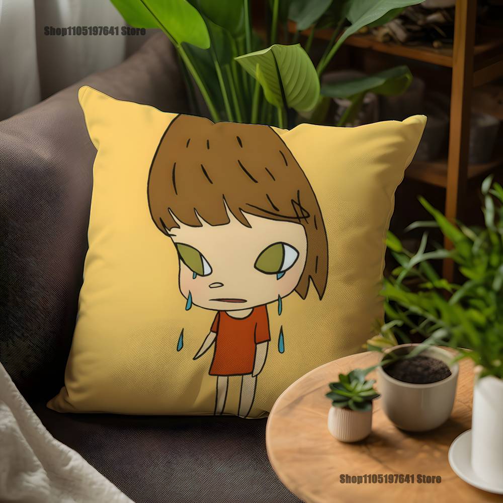 Y-Yoshitomo-ES Nara Pillow Case For Sofa Decor Car Office Room Printing Cushion Cover Decorations and Protector