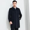 Trolman Professional Mid-length Navy Wool Blend Coat