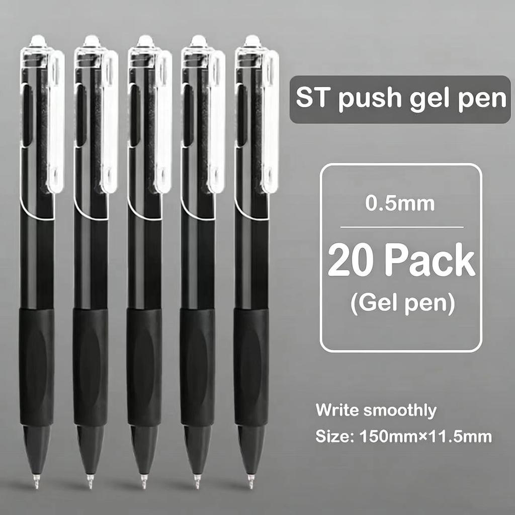 5/10/20 Pcs Gel Pen Ins Smooth Press Quick-drying 0.5mm Black Pen Ballpoint Pens School Supplies Stationery