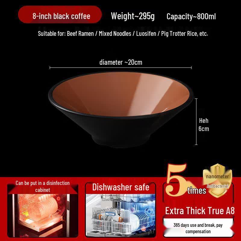 Qiwei A8 Commercial Melamine Noodle and Soup Bowl