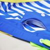 UXH Men's Navy Stripe Patchwork Triangle Swim Briefs with Pocket