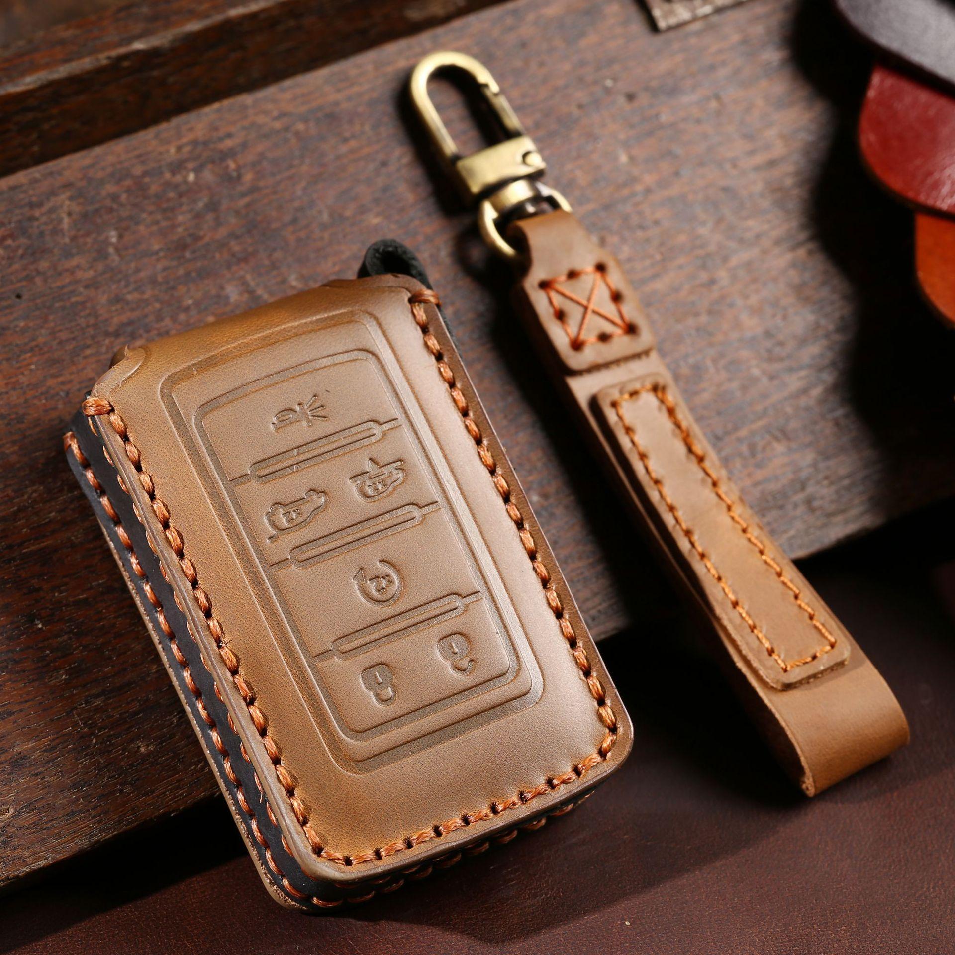 

For Dodge Ram 1500 Ram1500 Ram2500 Trx For Chrysler Couve Dodge Jeep Grand Cherokee Leather Car Key Fob Cover Case