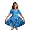 3D Digital Fashion Fantasy Girl Casual Short Sleeve Dress Forest Dinosaur Holiday Spring Summer Birthday Party