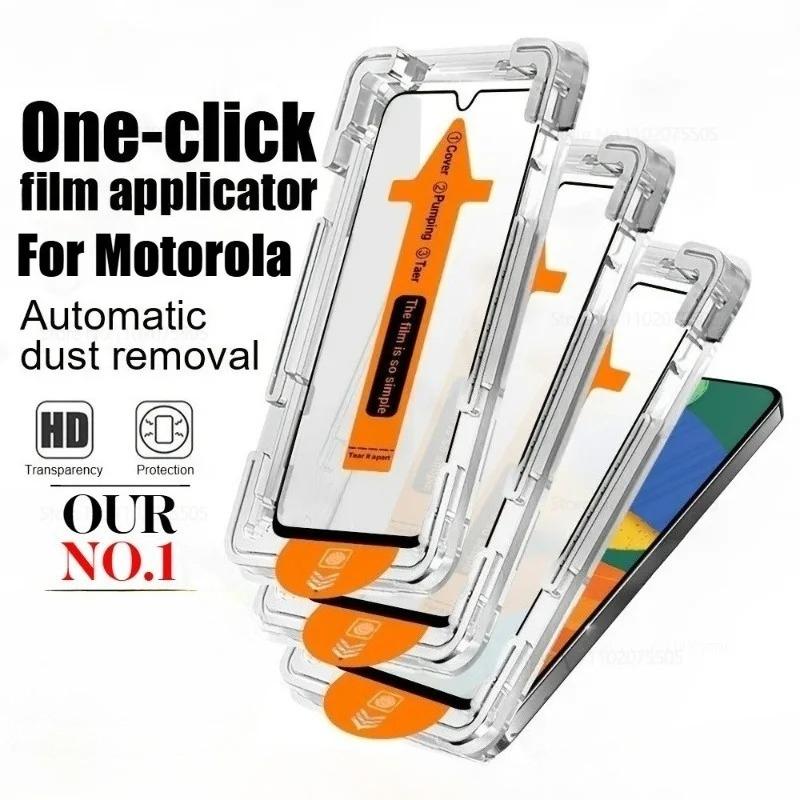 3 Piezas Anti-Espía Un Clic Eliminación Automática de Polvo Protector de Pantalla de Vidrio Templado Para Motorola Signature Edge 70 Fusion+ 60Pro G87/77/67