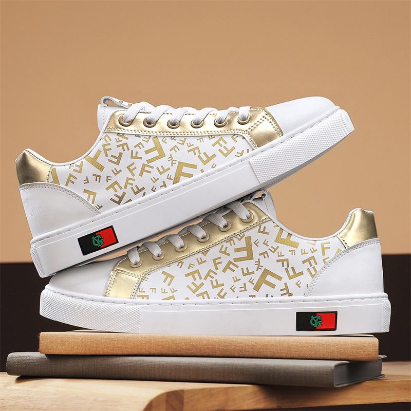 

Новые мужские туфли кожаные туфли для скейтбординга маленькие белые туфли модные трендовые туфли все подходящие все подходящие спортивные повседневные туфли 40