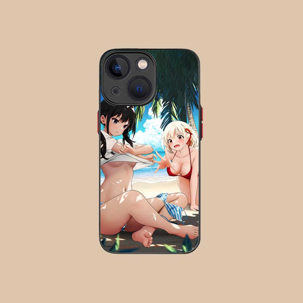 Lycoris Recoil Anime Mobile Phone Case for iPhone 16 15 14 13 12 11 X XR XS 8 7 Pro Max Plus Mini Colour Silicone Protective