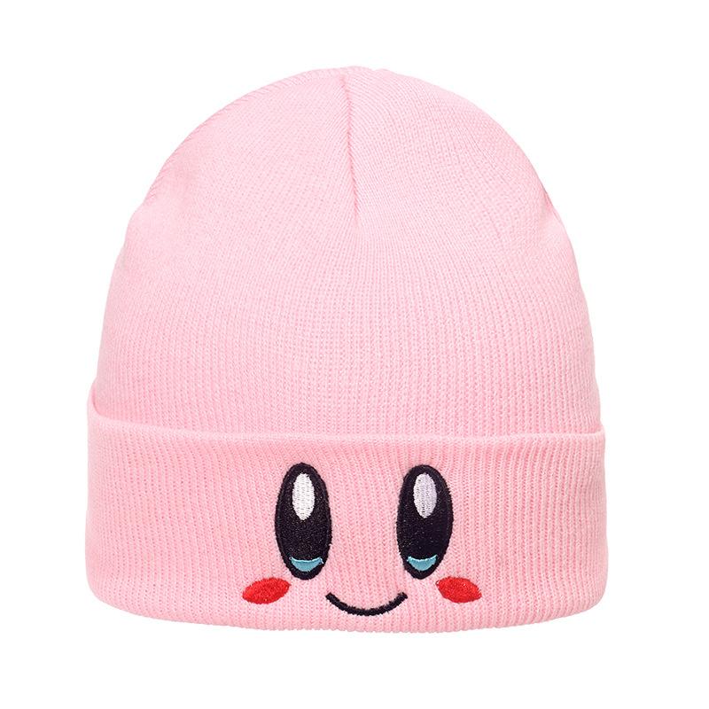 Cross-border New Autumn and Winter Leisure Cute College Style Knitted Hat Actress Kirby Expression Cold Hat Versatile Wool Hat
