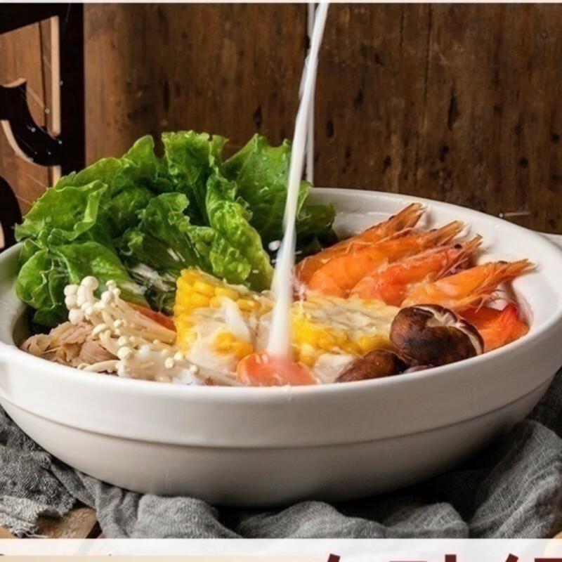 GOWKE High-Temperature Wide-Mouth Ceramic Casserole Pot
