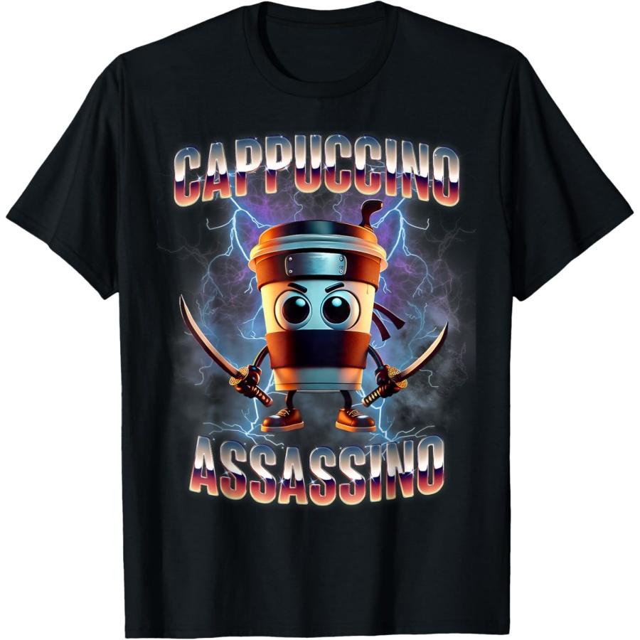 

Capuchino Assassino Brainrot Italiano T-Shirt S чорний