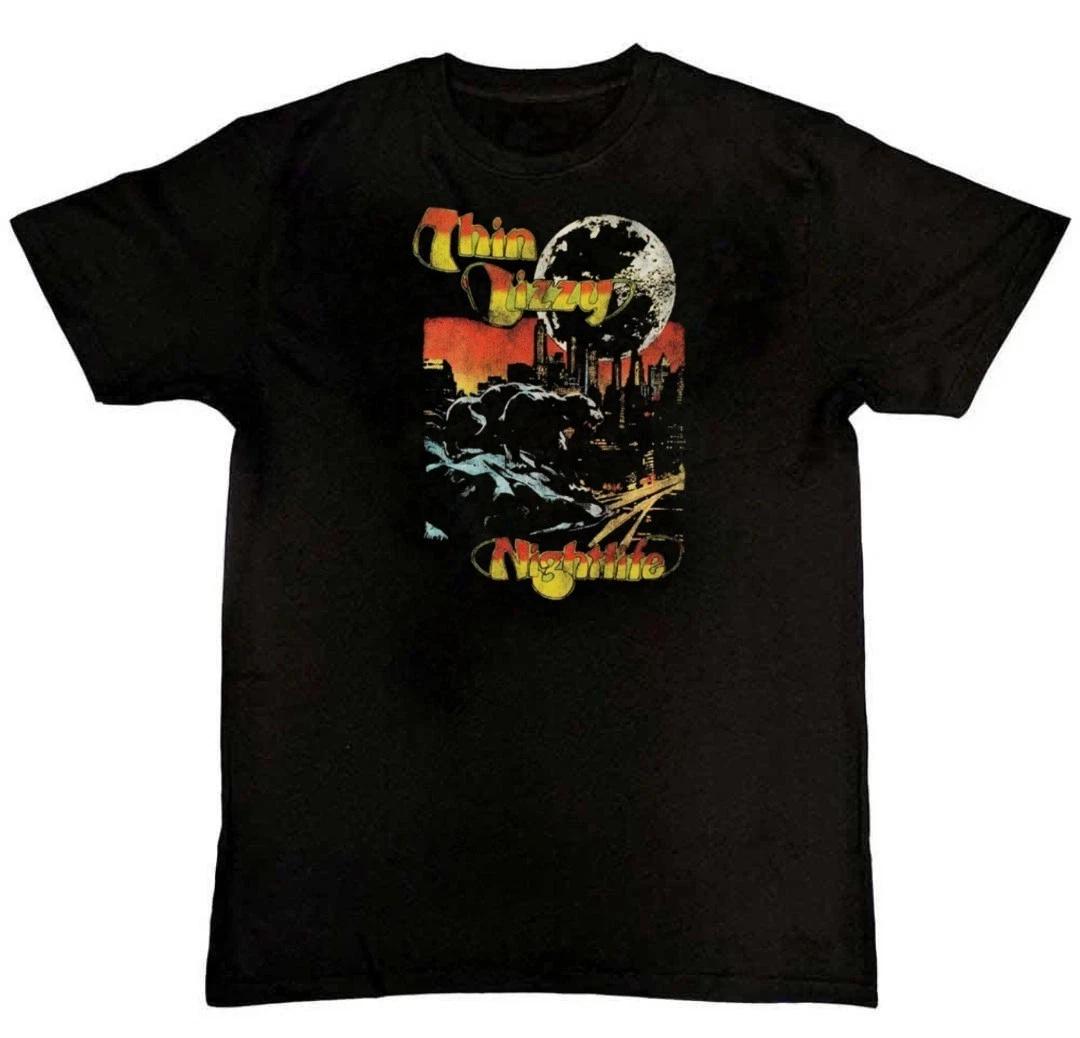 Men s and Women s T-shirts Thin Lizzy Men s Nightlife Band Member Graphic Unisex T-Shirt S M L XL 2 3 4 XL XXXL