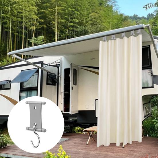 

16 шт. световых зажимов, крючки для тента, простые в установке универсальные двухсторонние держатели для ламп, вешалки для тента автофургона 16pcs