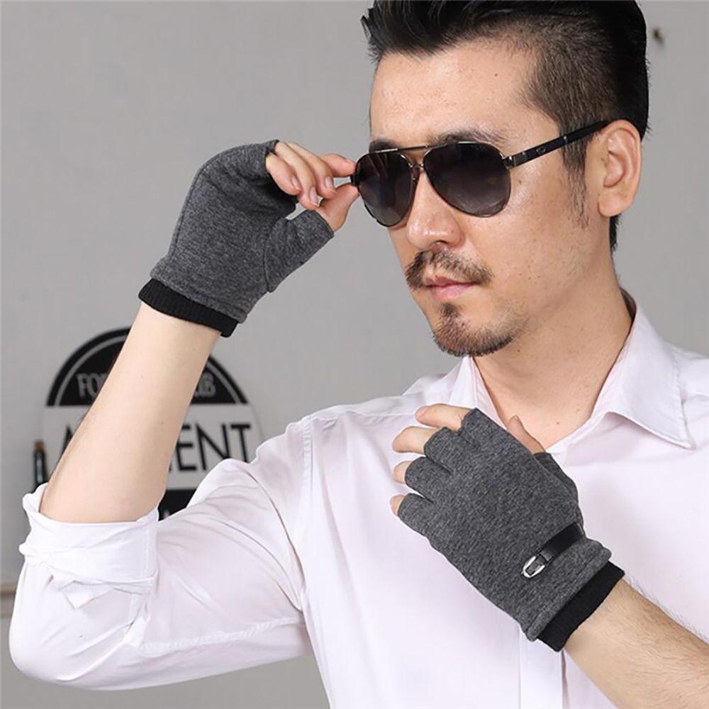 Color Suede Leather Autumn Winter Gloves Road Bike Gloves Men Cycling Gloves Outdoor Sports Gloves