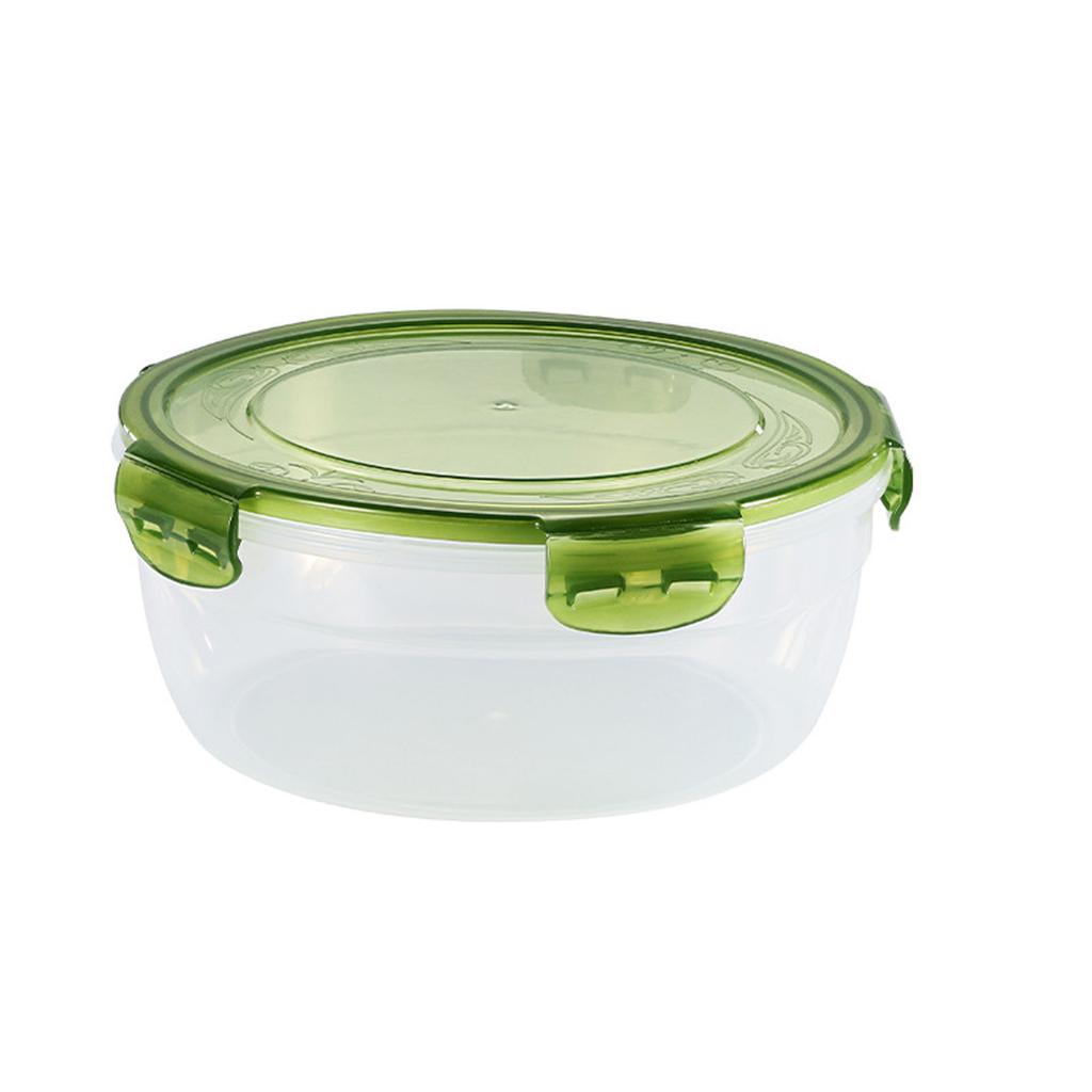 Kitchen Plastic Sealed Storage Box Set, Food,Grade Microwaveable Lunch Box, Round Refrigerator Fresh,Keeping Containers for Home