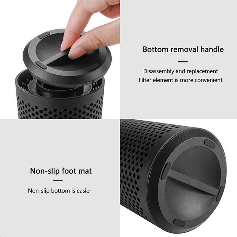 Domowy oczyszczacz powietrza Oczyszczacz powietrza do samochodu Narzędzia do oczyszczania powietrza ze światłem RGB na pyłki alergię palenie adsorpcja usuwanie kurzu zapach USB