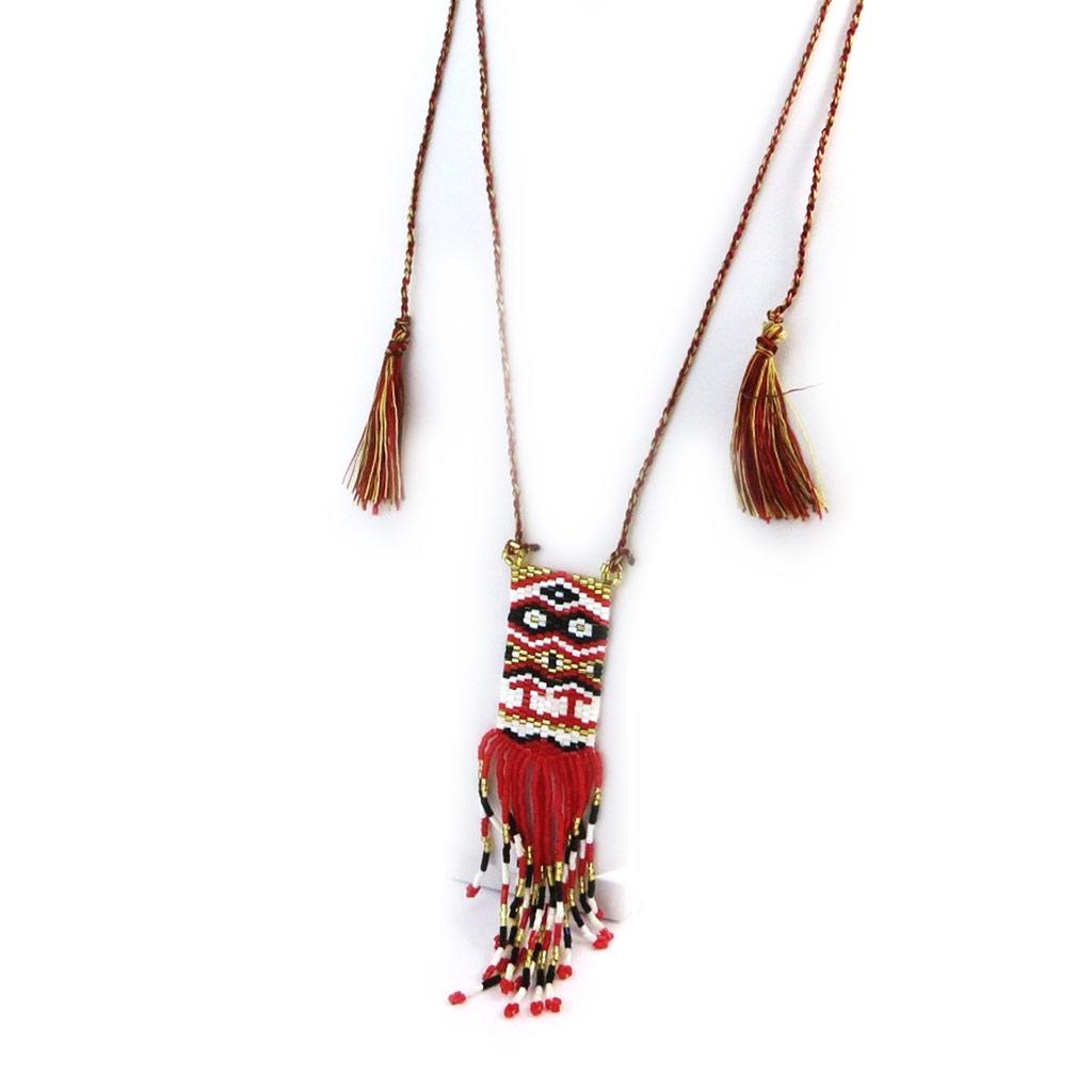 Les Trésors De Lily [N4617] - Red 'Altai' Designer Long Necklace