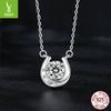 Shining One-Carat Mozzarella Diamond Necklace, Simple Horseshoe 925 Sterling Silver Premium Collarbone Chain