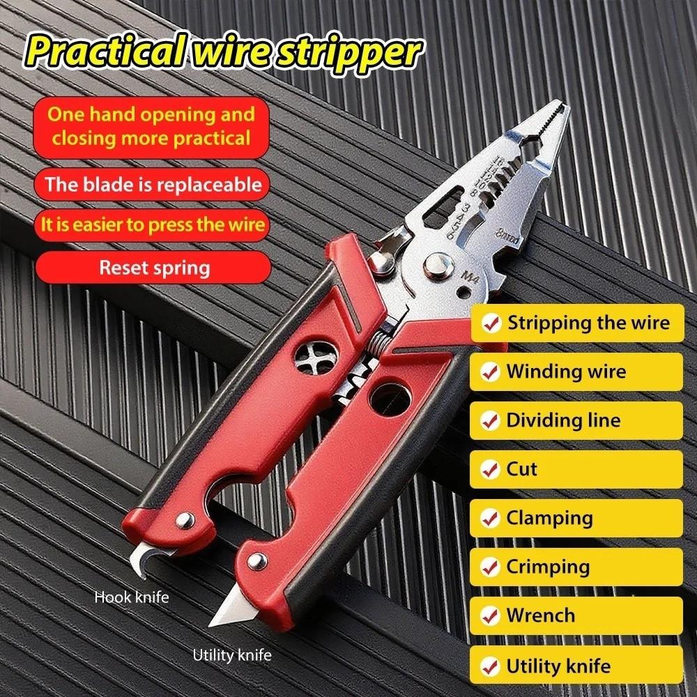 Fast Sharp Wire Stripper 18-in-1 Function Cable Cutters Electrician Pliers  Electrical Work