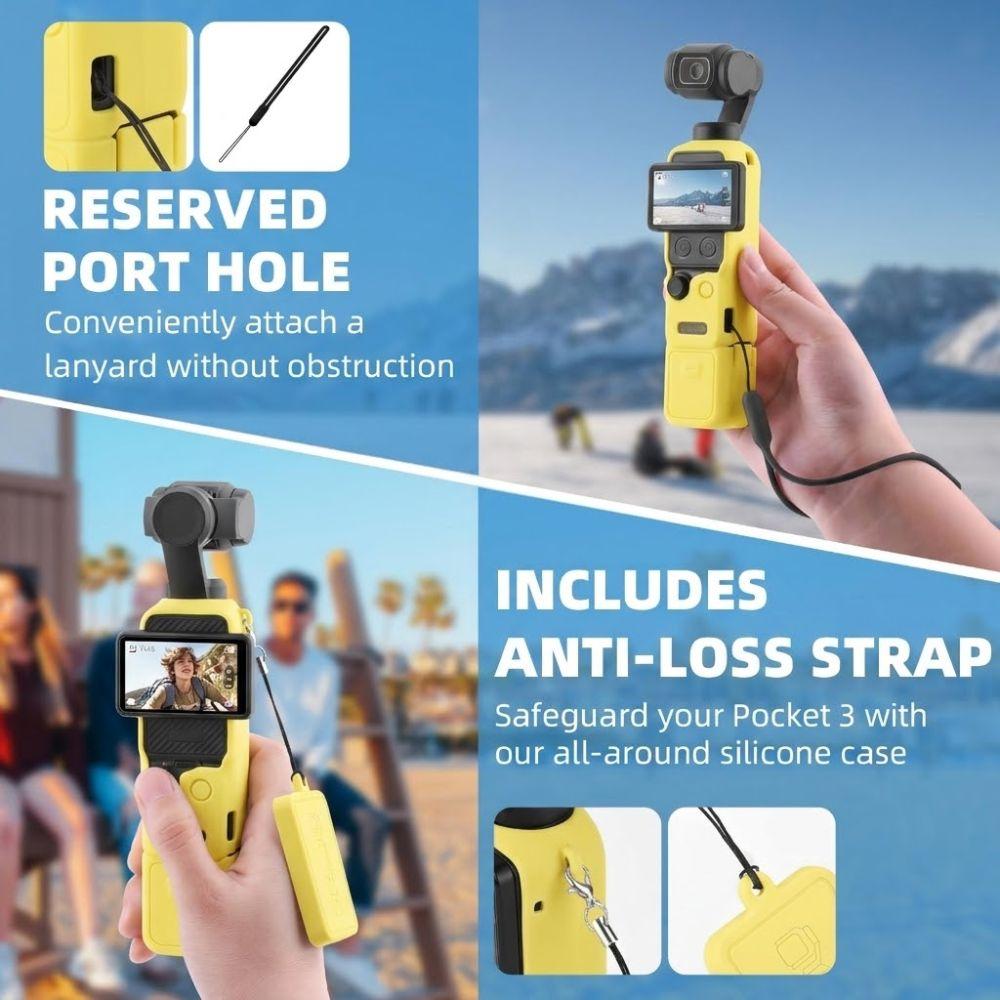 Odporne na zarysowania Silikonowe Etui Ochronne Miękka Osłona na Akcesoria do Kamery DJI Osmo Pocket 4