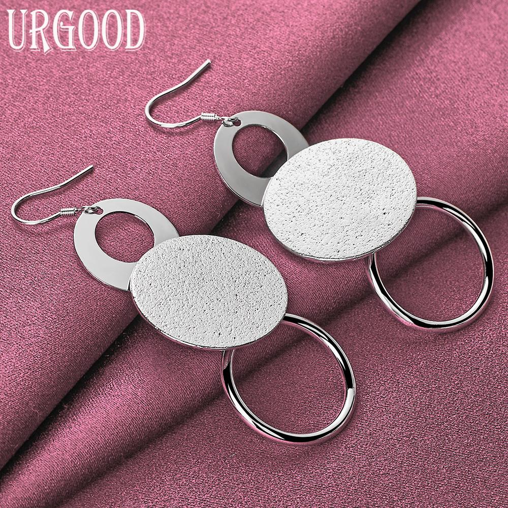 925 Sterling Silver Fashion Pierced Earrings Wedding Jewelry
