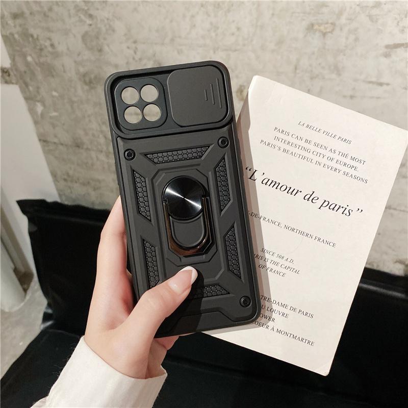Slide Armor Shockproof Phone Case For OPPO A7 A3S A5S A9 2020 Realme 8 Pro C3 C11 C12 C15 Narzo 20 Camera Lens Protection Cover
