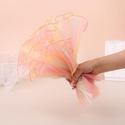 Wellen Garn Blume Geschenkpapier Falten Garn Floristen Strauß Verpackung Spitze Netz DIY Blumen Geschenkpapier Zubehör 28cmx4.5M