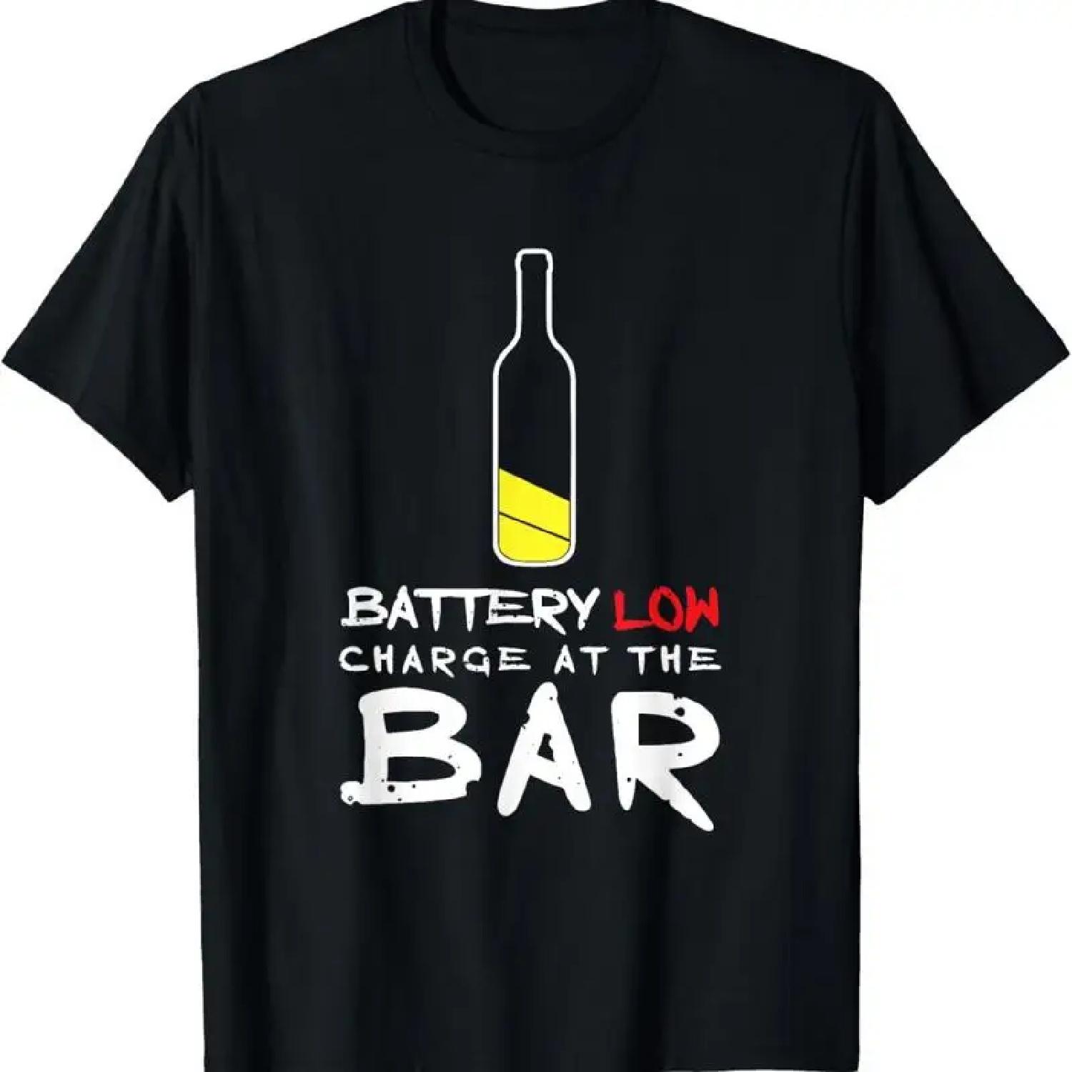 Funny Beer Drinking Charge at the Bar Alcohol T Shirt for Men XXXXXL разноцветный