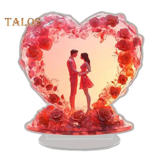 

Знак ко Дню святого Валентина, 2D, плоский акриловый настольный любовный орнамент, водонепроницаемое домашнее украшение ко Дню святого Валентина для каминной тумбочки F