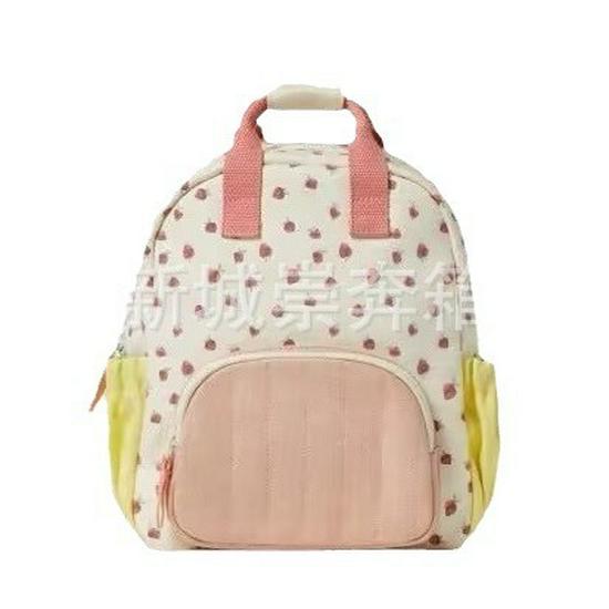 

Очаровательный детский рюкзак из парусины с клубничным принтом 27x22x9cm