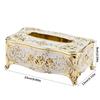 1PC European Style Tissue Box High-end El Restaurant Kitchen Napkin Extraction Box Household Tissue Storage Box
