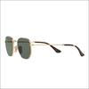 RB3548N 001 51 Authentic Flat Frame Lens Green Classic Ray-Ban Sunglasses, Ray-Ban Sunglasses, HEXAGONAL, Lens, Color Gold, Color G-15