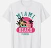 Retro Cool Miami Beach Florida Beaches Palm Gift Unisex T-Shirt