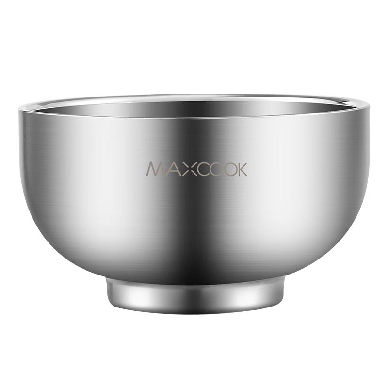 MAXCOOK 304 Stainless Steel Double-Layer Insulated Bowl 12cm