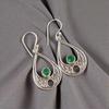 Chrome Diopside Gemstone 925 Sterling Silver Jewelry Handmade Earrings 1.91" EE-90-1