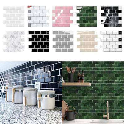 Self-adhesive 3D Stereo Wall Stickers Brick Design Oil Proof Backsplash Wall Decals Moisture-proof Waterproof