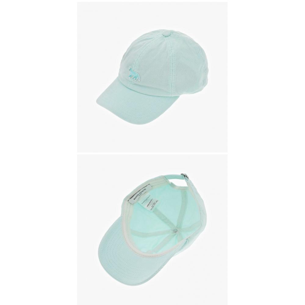 Maison Kitsune Mm06108ww9010 P305 Baby Fox Patch Corduroy Ball Cap