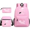 School Season Theumbrellaacademy School Bag 3-Piece Pencil Case + Shoulder Bag + Backpack