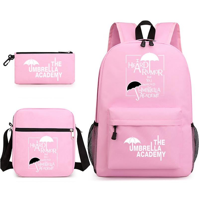 School Season Theumbrellaacademy School Bag 3-Piece Pencil Case + Shoulder Bag + Backpack