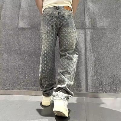 Jeans Men's Spring and Autumn New Loose Straight Wide-leg Casual Long Pants