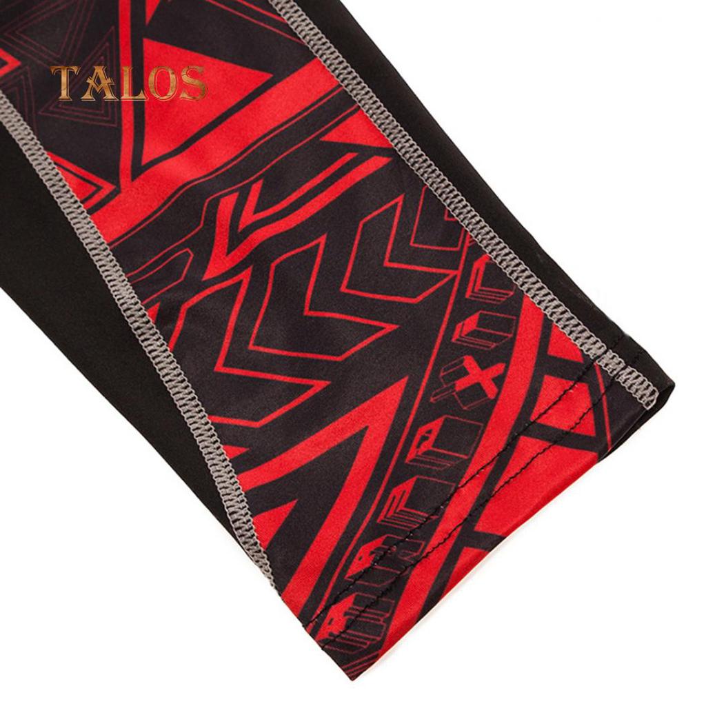 Buy TALOS Men Clothing 2Pcs/Set Printed Tracksuit Compression Shirt ...