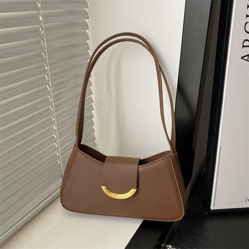 Premium Sense Versatile Armpit Bag Solid Color Spring New Simple Handbag Versatile Fashion Niche Shoulder Bag