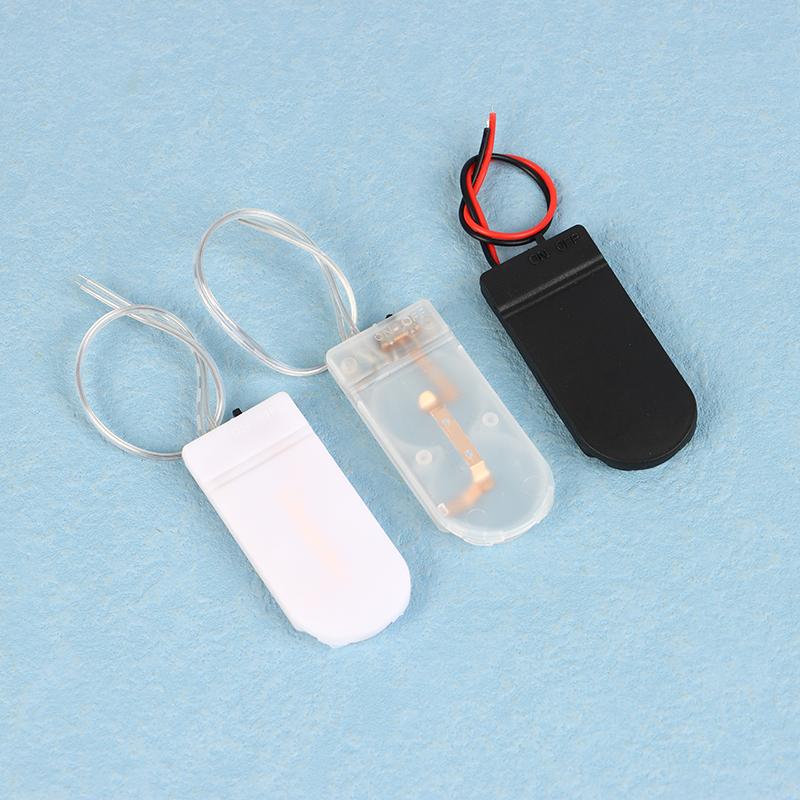 5Pcs Button Coin Cell Battery Holder Case Cover With On-Off Switch Leads Wire Battery Box Single Dual Slots
