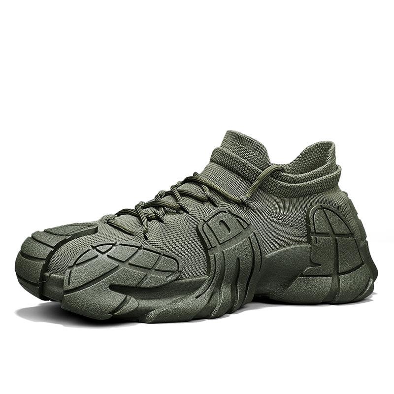 New couple flying woven mecha shoes octopus socks shoes platform sports shoes casual running dad shoes