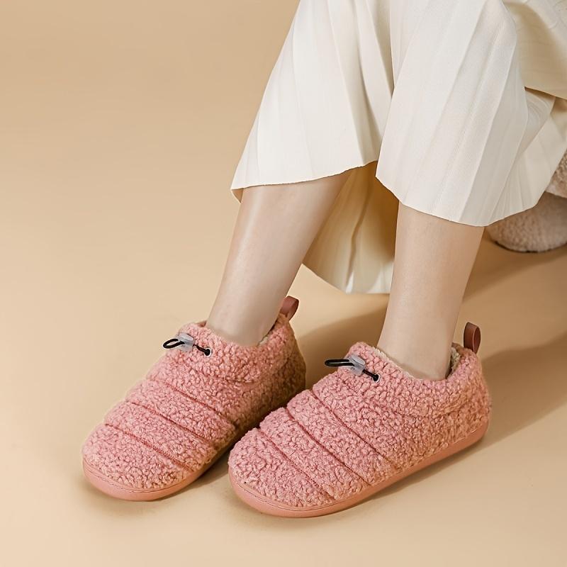 

Женские зимние тапочки Уютные флисовые домашние тапочки для помещений с милым дизайном мордочки 45 красный