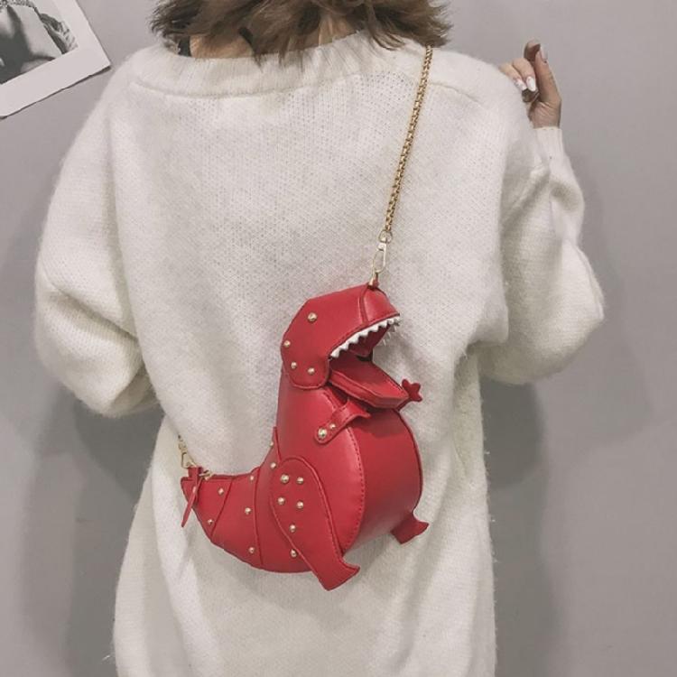 Chic PU Dinosaur Handbag Shoulder Bags Lightweight Crossbody Bag for Girls